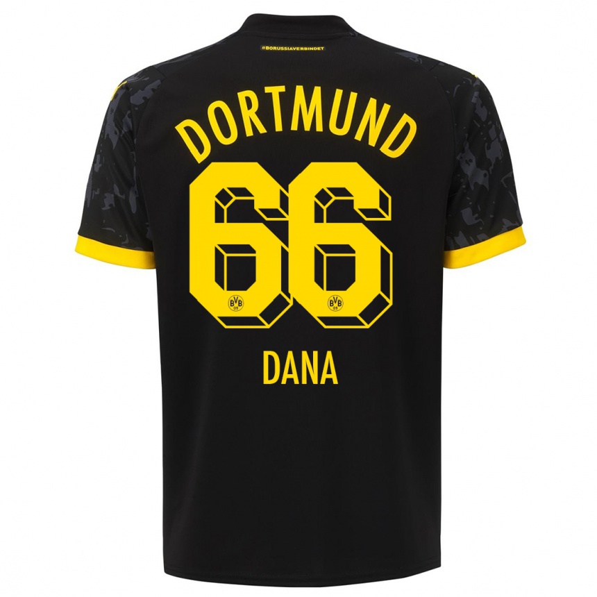 Damen Fußball Bleckmann Dana #66 Schwarz Auswärtstrikot Trikot 2023/24 T-Shirt Luxemburg