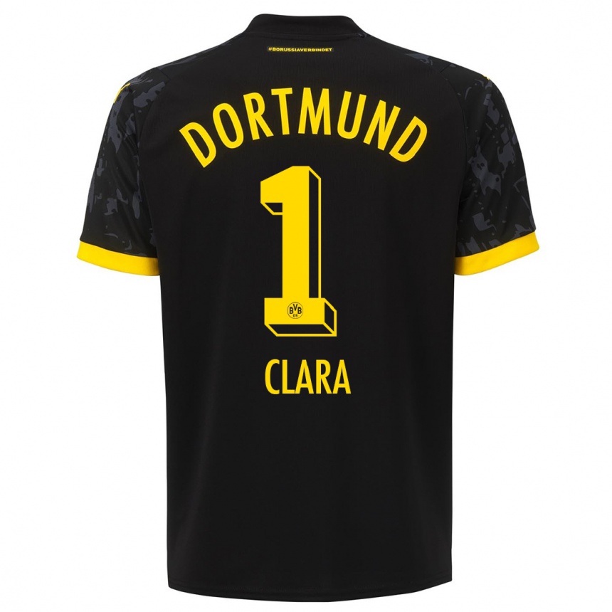 Damen Fußball Woltering Clara #1 Schwarz Auswärtstrikot Trikot 2023/24 T-Shirt Luxemburg