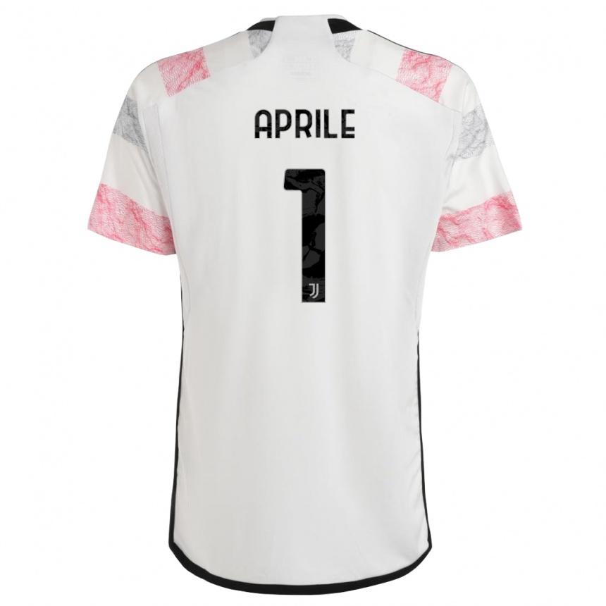 Damen Fußball Roberta Aprile #1 Weiß Rosa Auswärtstrikot Trikot 2023/24 T-Shirt Luxemburg