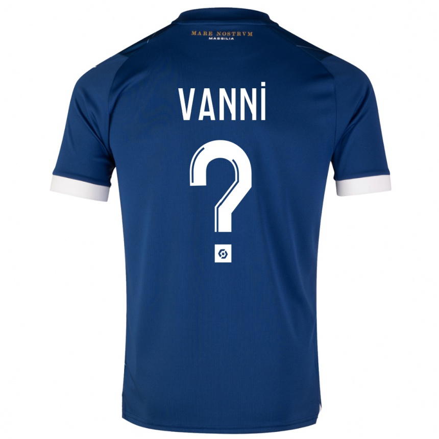 Damen Fußball Fabio Vanni #0 Dunkelblau Auswärtstrikot Trikot 2023/24 T-Shirt Luxemburg