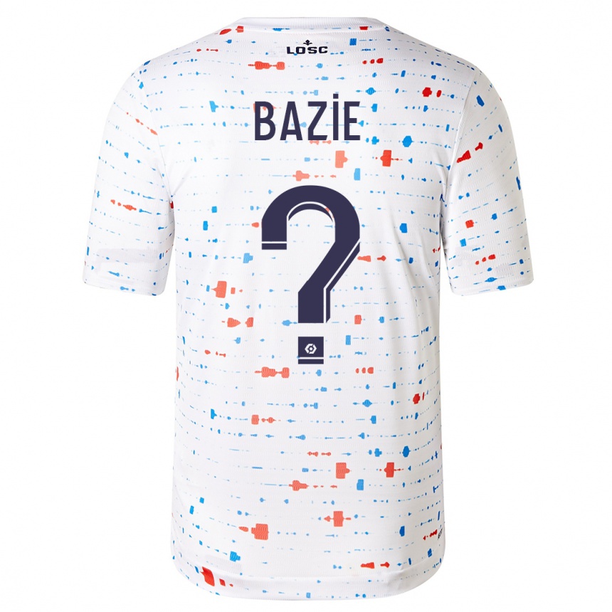Damen Fußball Joffrey Bazie #0 Weiß Auswärtstrikot Trikot 2023/24 T-Shirt Luxemburg