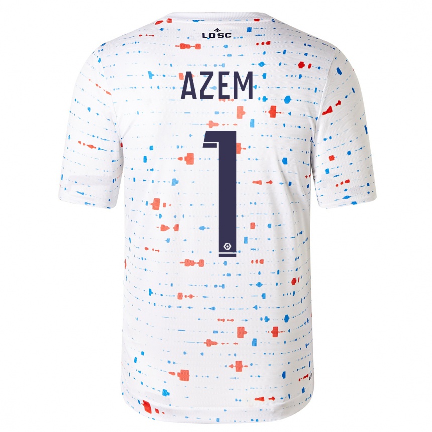 Damen Fußball Floriane Azem #1 Weiß Auswärtstrikot Trikot 2023/24 T-Shirt Luxemburg
