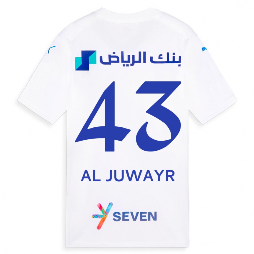 Damen Fußball Musab Al-Juwayr #43 Weiß Auswärtstrikot Trikot 2023/24 T-Shirt Luxemburg