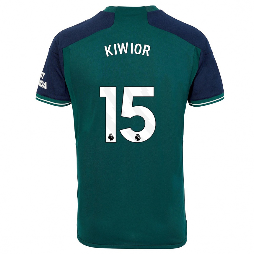 Damen Fußball Jakub Kiwior #15 Grün Ausweichtrikot Trikot 2023/24 T-Shirt Luxemburg