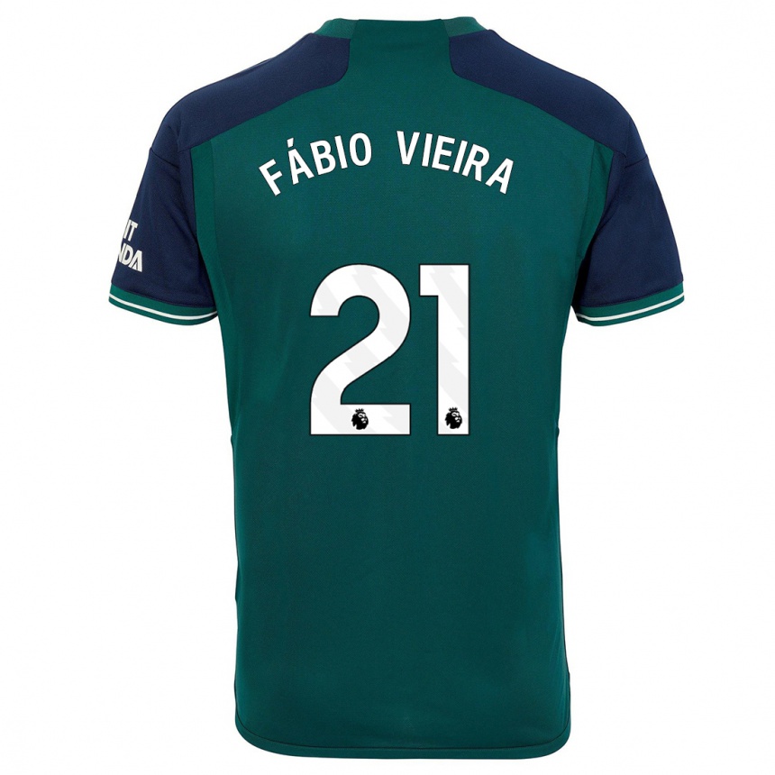 Damen Fußball Fabio Vieira #21 Grün Ausweichtrikot Trikot 2023/24 T-Shirt Luxemburg