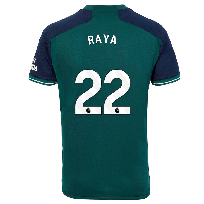 Damen Fußball David Raya #22 Grün Ausweichtrikot Trikot 2023/24 T-Shirt Luxemburg