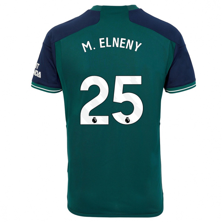 Damen Fußball Mohamed Elneny #25 Grün Ausweichtrikot Trikot 2023/24 T-Shirt Luxemburg