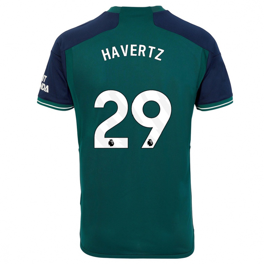 Damen Fußball Kai Havertz #29 Grün Ausweichtrikot Trikot 2023/24 T-Shirt Luxemburg