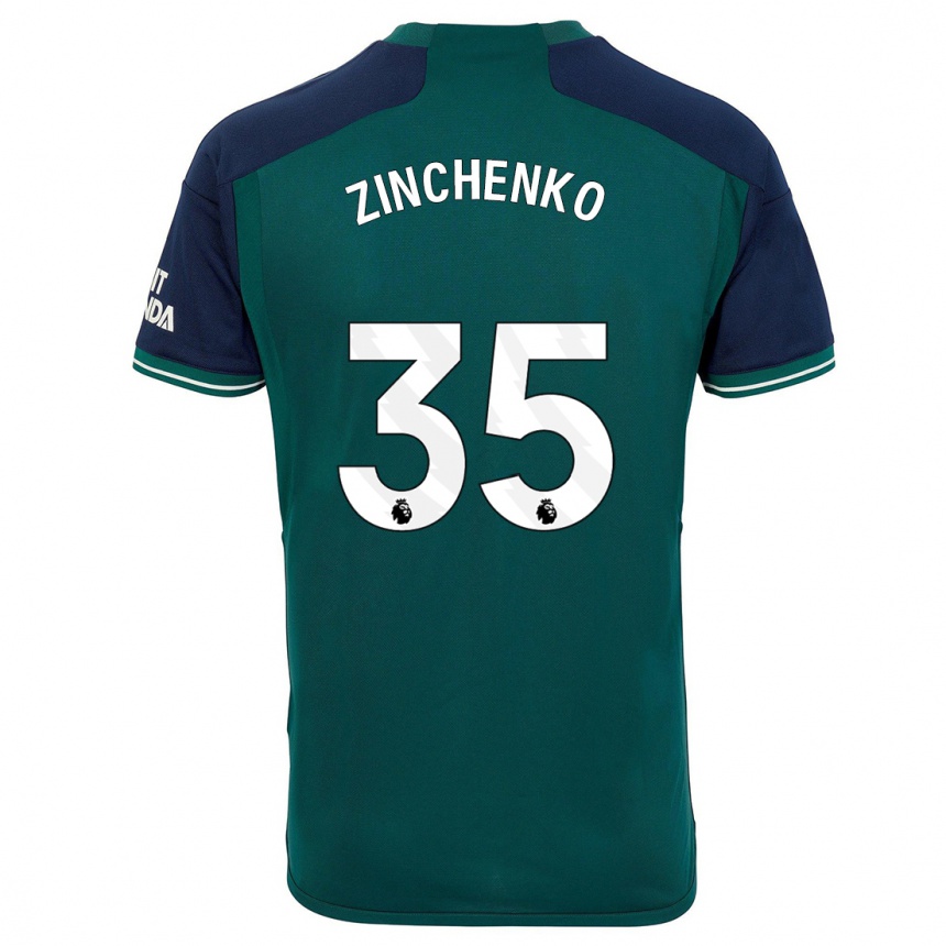 Damen Fußball Oleksandr Zinchenko #35 Grün Ausweichtrikot Trikot 2023/24 T-Shirt Luxemburg