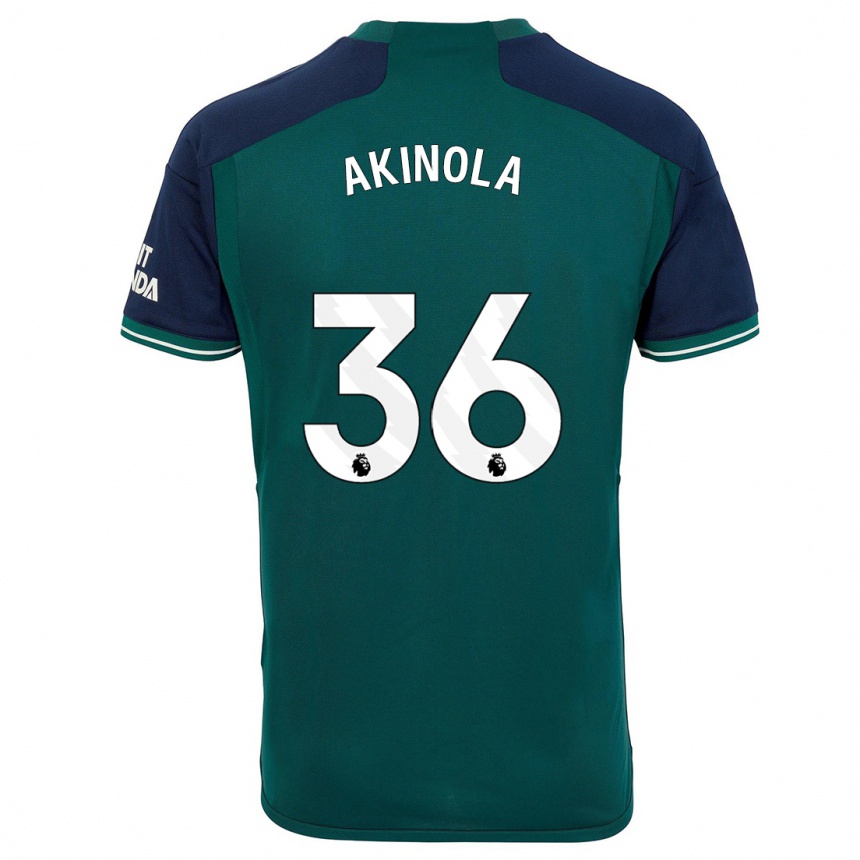 Damen Fußball Tim Akinola #36 Grün Ausweichtrikot Trikot 2023/24 T-Shirt Luxemburg