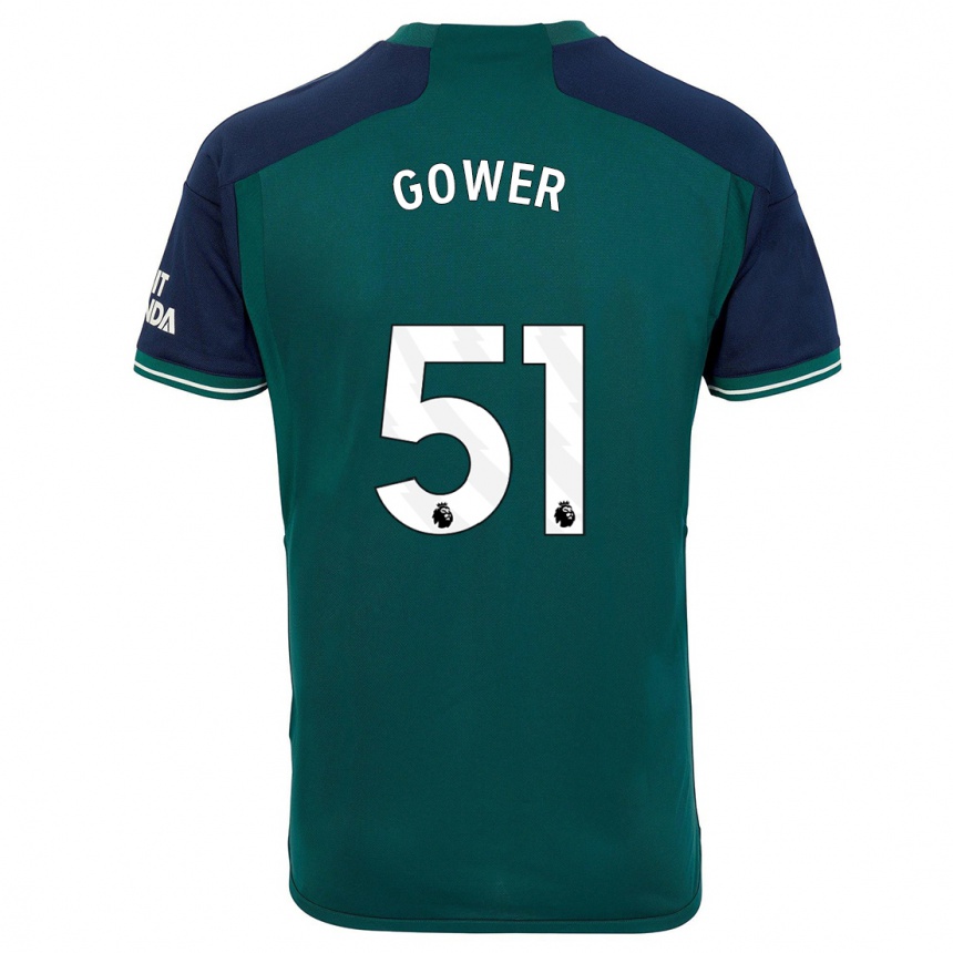 Damen Fußball Jimi Gower #51 Grün Ausweichtrikot Trikot 2023/24 T-Shirt Luxemburg