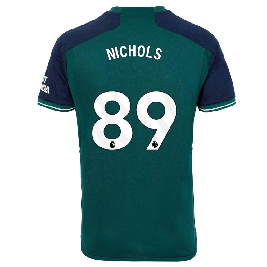 Damen Fußball Josh Nichols #89 Grün Ausweichtrikot Trikot 2023/24 T-Shirt Luxemburg