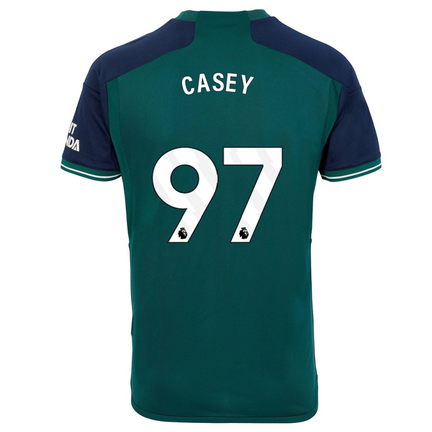 Damen Fußball Dan Casey #97 Grün Ausweichtrikot Trikot 2023/24 T-Shirt Luxemburg