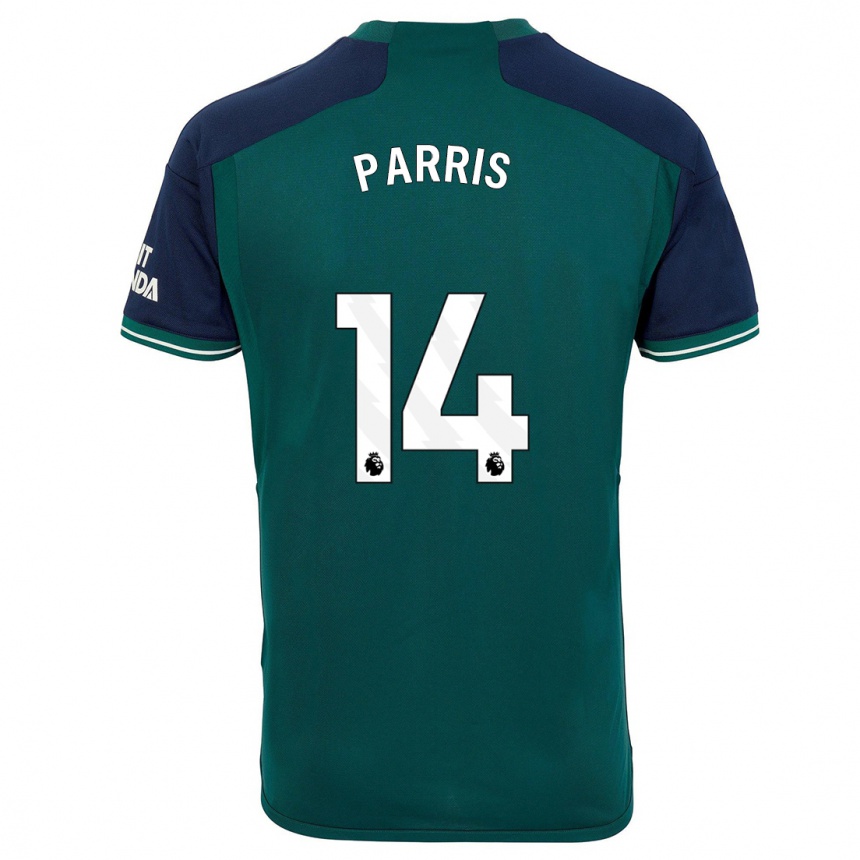 Damen Fußball Nikita Parris #14 Grün Ausweichtrikot Trikot 2023/24 T-Shirt Luxemburg