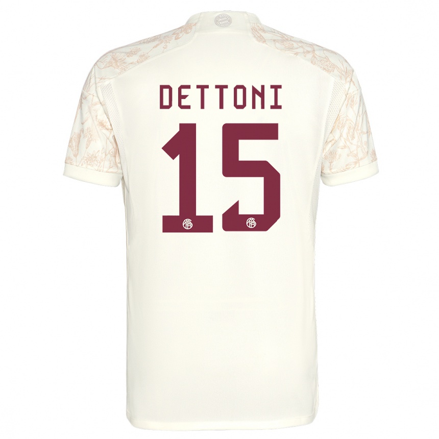 Damen Fußball Grayson Dettoni #15 Cremefarben Ausweichtrikot Trikot 2023/24 T-Shirt Luxemburg