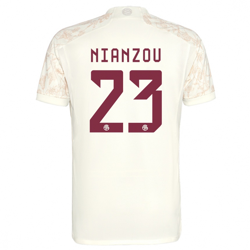 Damen Fußball Tanguy Nianzou #23 Cremefarben Ausweichtrikot Trikot 2023/24 T-Shirt Luxemburg