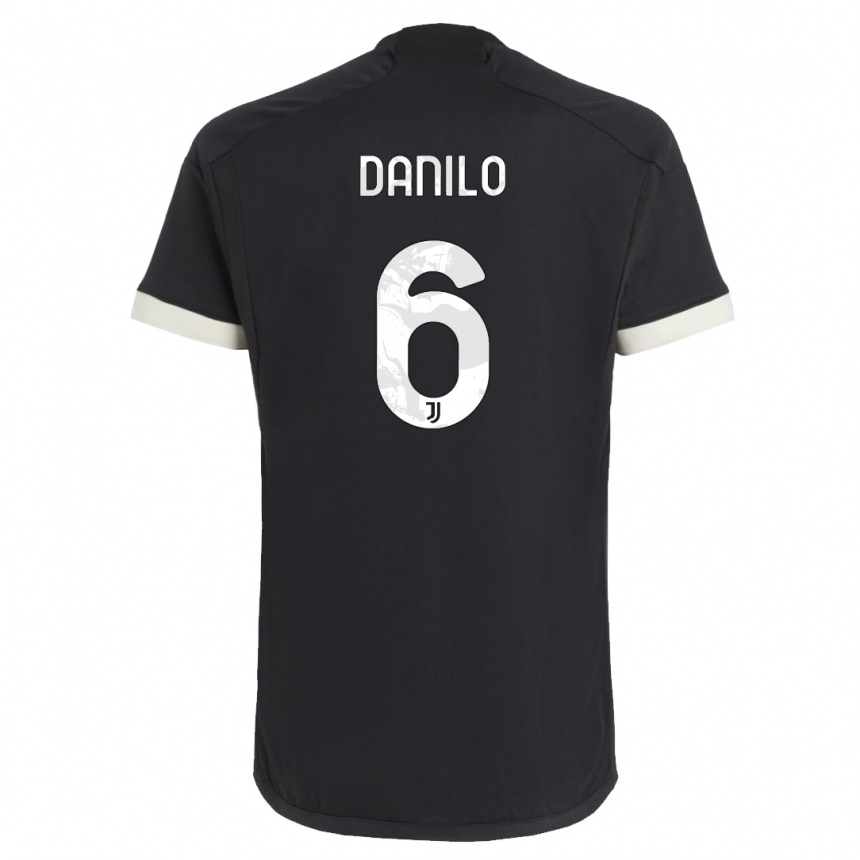 Damen Fußball Danilo #6 Schwarz Ausweichtrikot Trikot 2023/24 T-Shirt Luxemburg