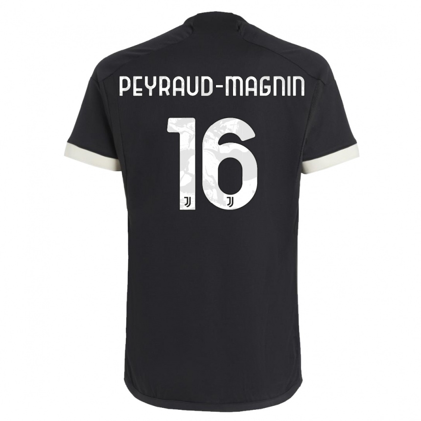 Damen Fußball Pauline Peyraud-Magnin #16 Schwarz Ausweichtrikot Trikot 2023/24 T-Shirt Luxemburg
