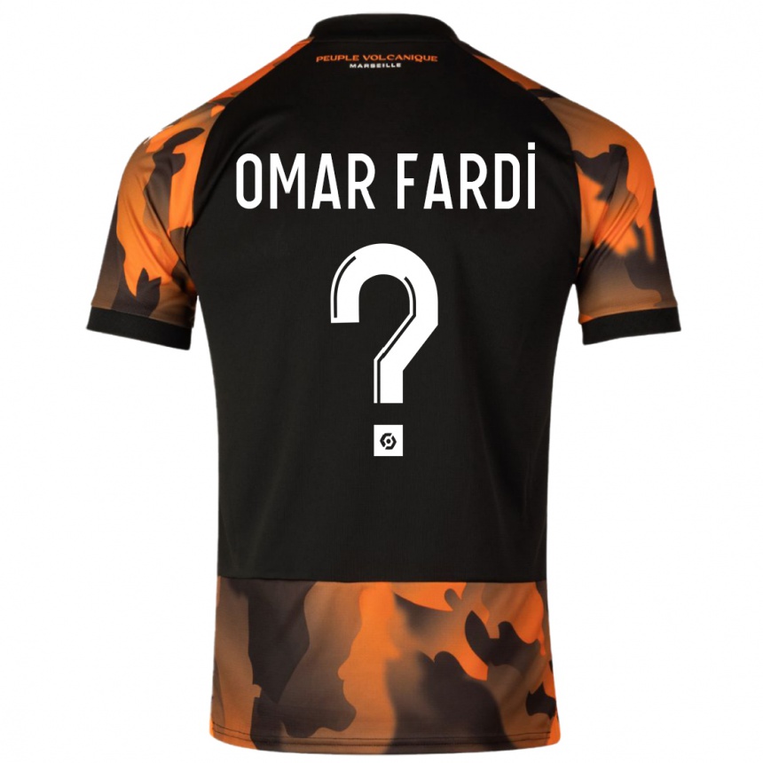 Damen Fußball El Omar Fardi #0 Schwarzorange Ausweichtrikot Trikot 2023/24 T-Shirt Luxemburg