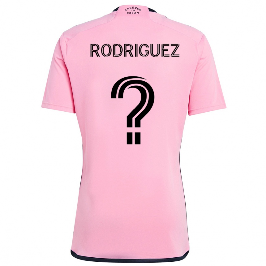 Kinder Fußball Emerson Rodríguez #0 Rosa Heimtrikot Trikot 2024/25 T-Shirt Luxemburg