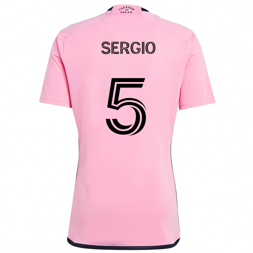 Kinder Fußball Sergio Busquets #5 Rosa Heimtrikot Trikot 2024/25 T-Shirt Luxemburg