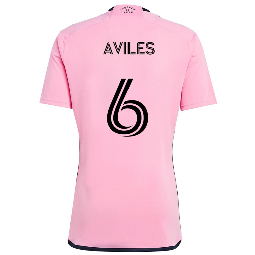 Kinder Fußball Tomás Avilés #6 Rosa Heimtrikot Trikot 2024/25 T-Shirt Luxemburg