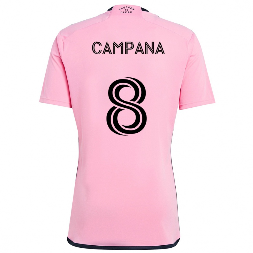 Kinder Fußball Leonardo Campana #8 Rosa Heimtrikot Trikot 2024/25 T-Shirt Luxemburg