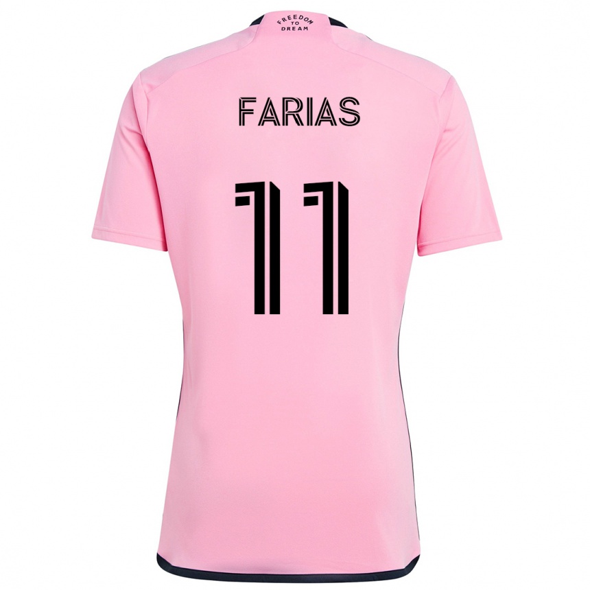 Kinder Fußball Facundo Farías #11 Rosa Heimtrikot Trikot 2024/25 T-Shirt Luxemburg