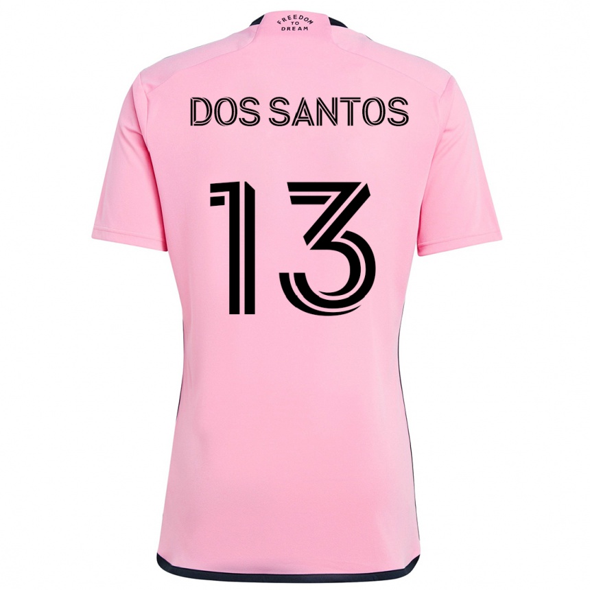 Kinder Fußball Cj Dos Santos #13 Rosa Heimtrikot Trikot 2024/25 T-Shirt Luxemburg