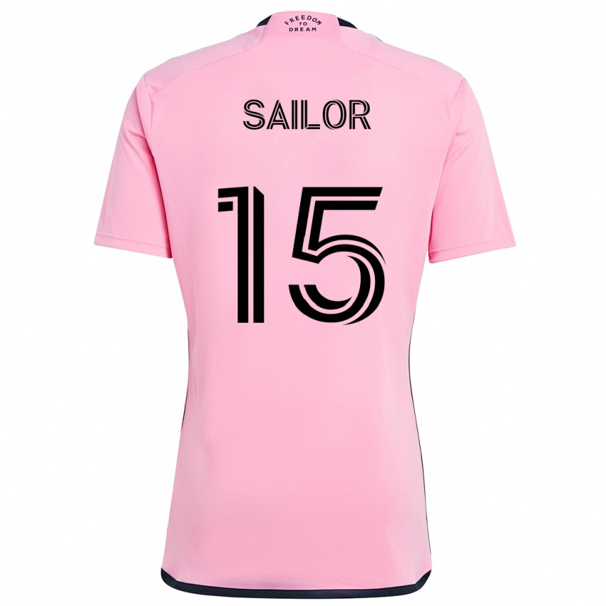 Kinder Fußball Ryan Sailor #15 Rosa Heimtrikot Trikot 2024/25 T-Shirt Luxemburg