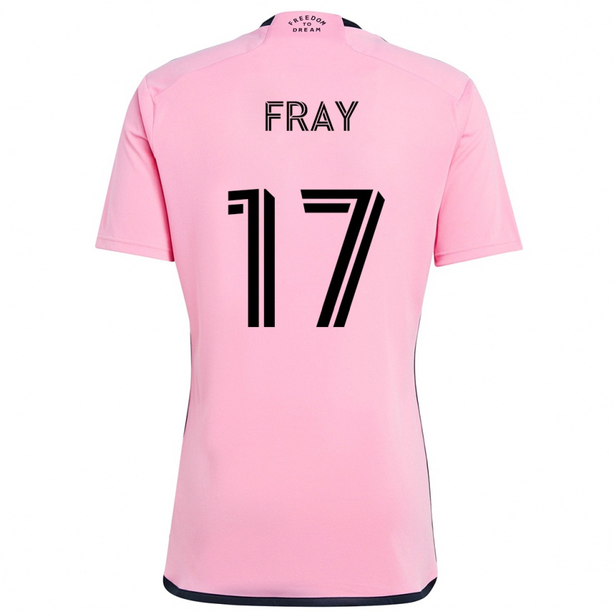 Kinder Fußball Ian Fray #17 Rosa Heimtrikot Trikot 2024/25 T-Shirt Luxemburg