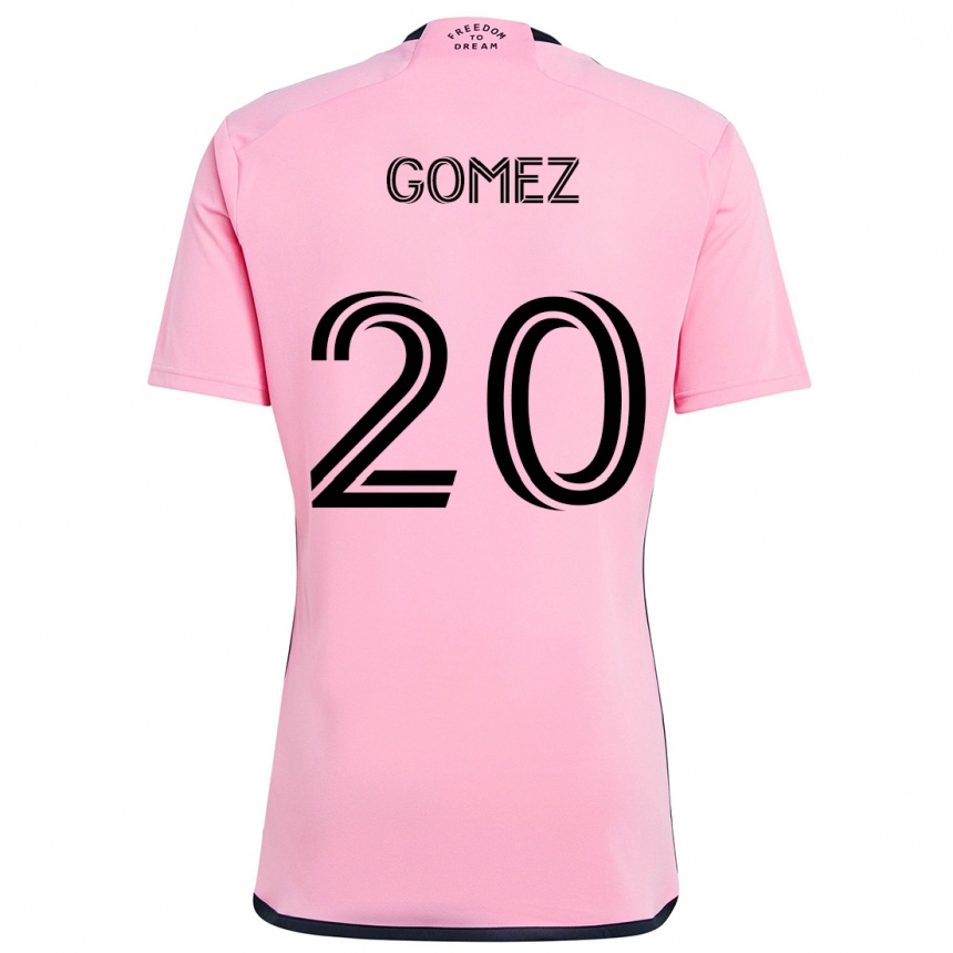 Kinder Fußball Diego Gómez #20 Rosa Heimtrikot Trikot 2024/25 T-Shirt Luxemburg