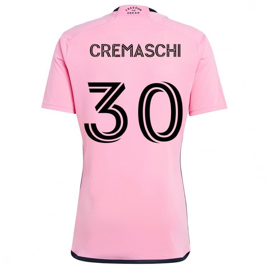 Kinder Fußball Benja Cremaschi #30 Rosa Heimtrikot Trikot 2024/25 T-Shirt Luxemburg