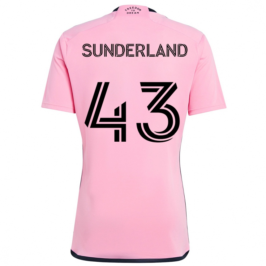 Kinder Fußball Lawson Sunderland #43 Rosa Heimtrikot Trikot 2024/25 T-Shirt Luxemburg