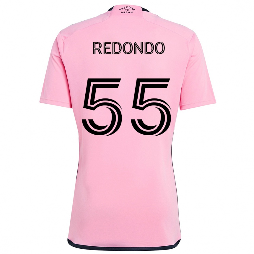 Kinder Fußball Federico Redondo #55 Rosa Heimtrikot Trikot 2024/25 T-Shirt Luxemburg