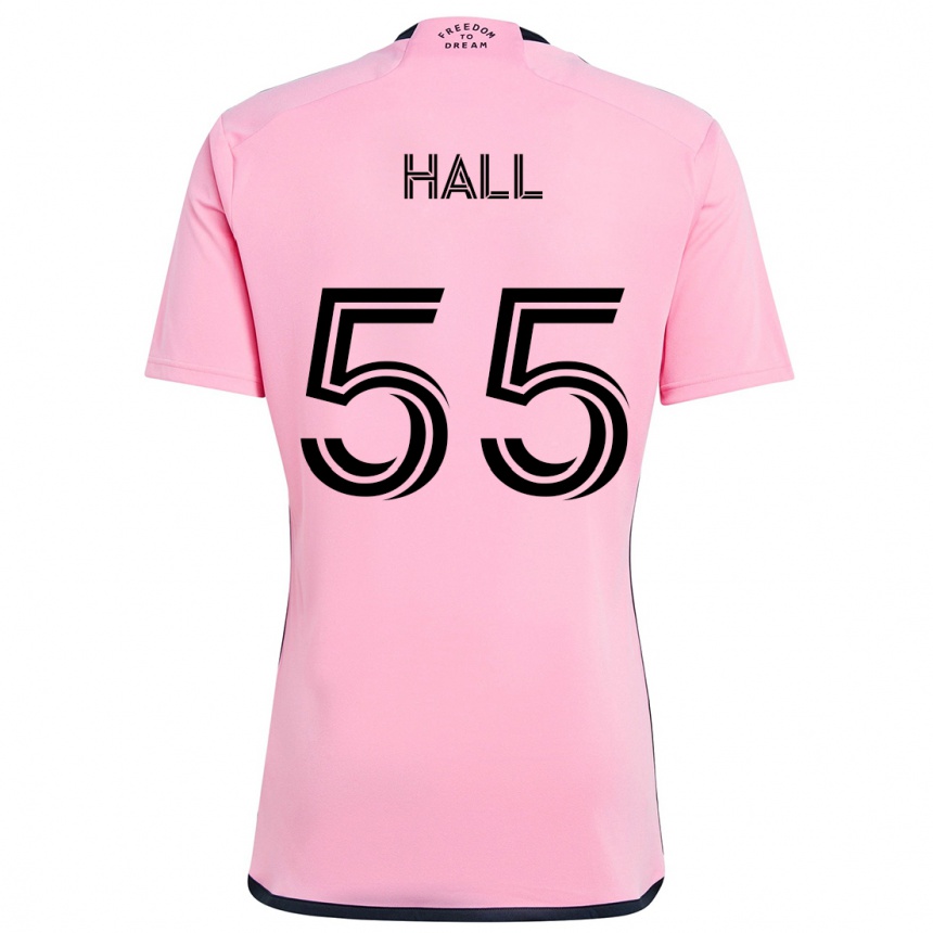 Kinder Fußball Tyler Hall #55 Rosa Heimtrikot Trikot 2024/25 T-Shirt Luxemburg