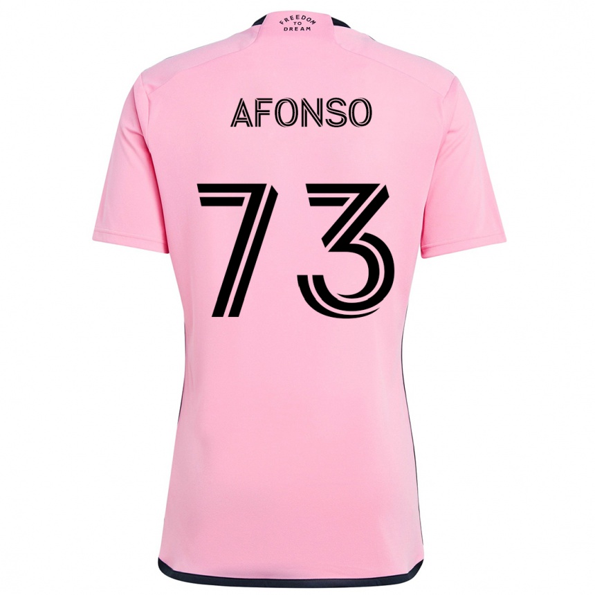 Kinder Fußball Leo Afonso #73 Rosa Heimtrikot Trikot 2024/25 T-Shirt Luxemburg