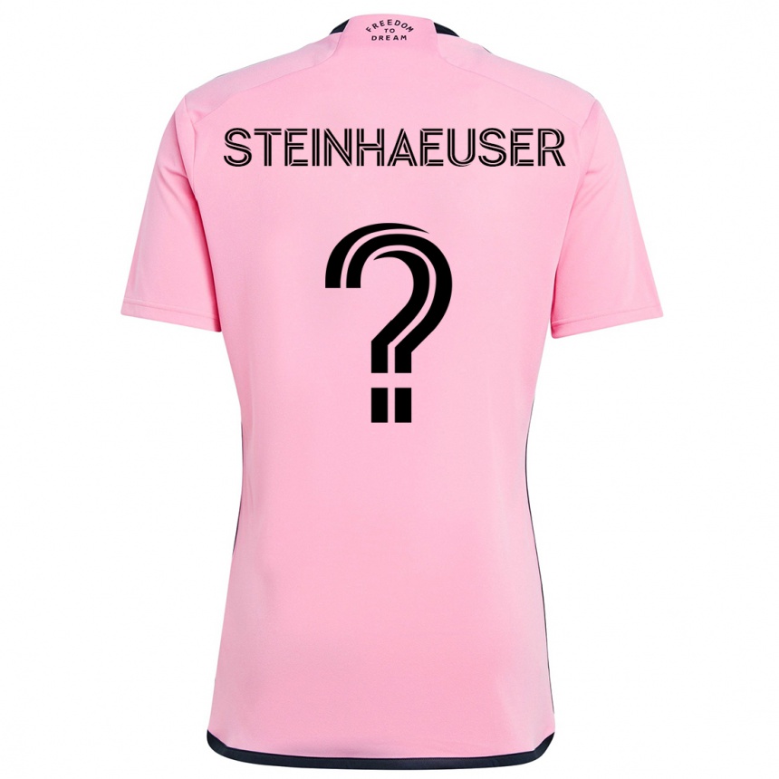 Kinder Fußball Marcus Steinhaeuser #0 Rosa Heimtrikot Trikot 2024/25 T-Shirt Luxemburg