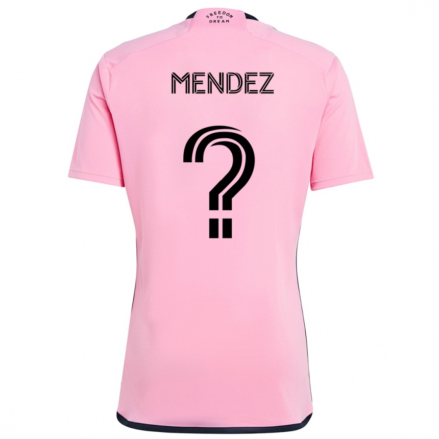 Kinder Fußball Dylan Mendez #0 Rosa Heimtrikot Trikot 2024/25 T-Shirt Luxemburg