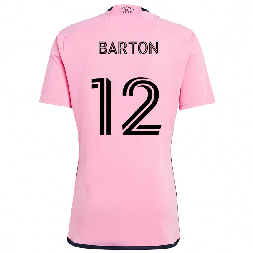 Kinder Fußball Tye Barton #12 Rosa Heimtrikot Trikot 2024/25 T-Shirt Luxemburg