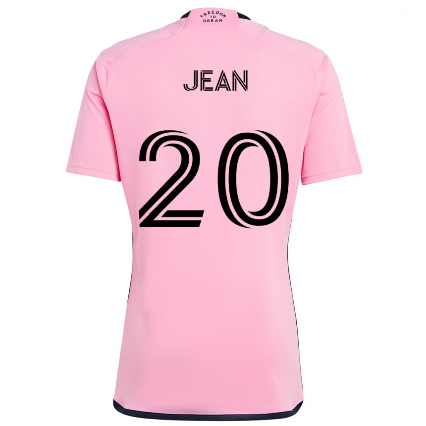 Kinder Fußball Corentin Jean #20 Rosa Heimtrikot Trikot 2024/25 T-Shirt Luxemburg