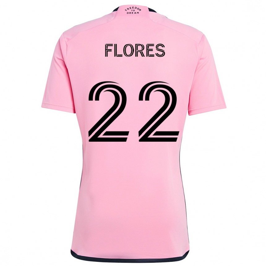 Kinder Fußball Alejandro Flores #22 Rosa Heimtrikot Trikot 2024/25 T-Shirt Luxemburg