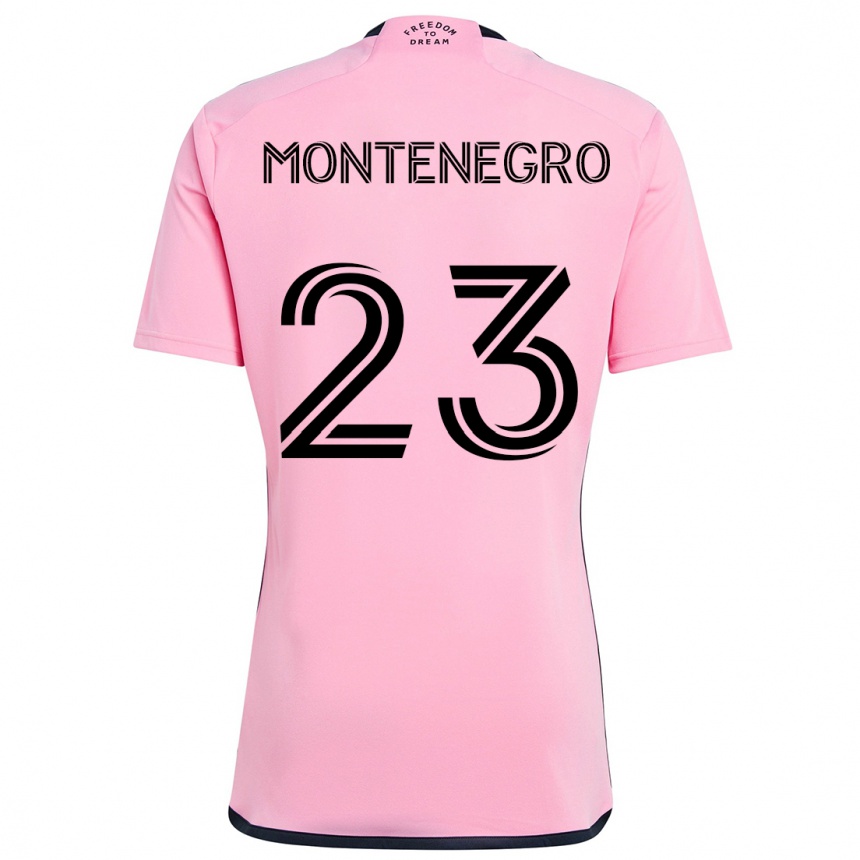 Kinder Fußball Ricardo Montenegro #23 Rosa Heimtrikot Trikot 2024/25 T-Shirt Luxemburg