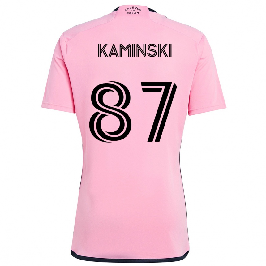 Kinder Fußball Brett Kaminski #87 Rosa Heimtrikot Trikot 2024/25 T-Shirt Luxemburg