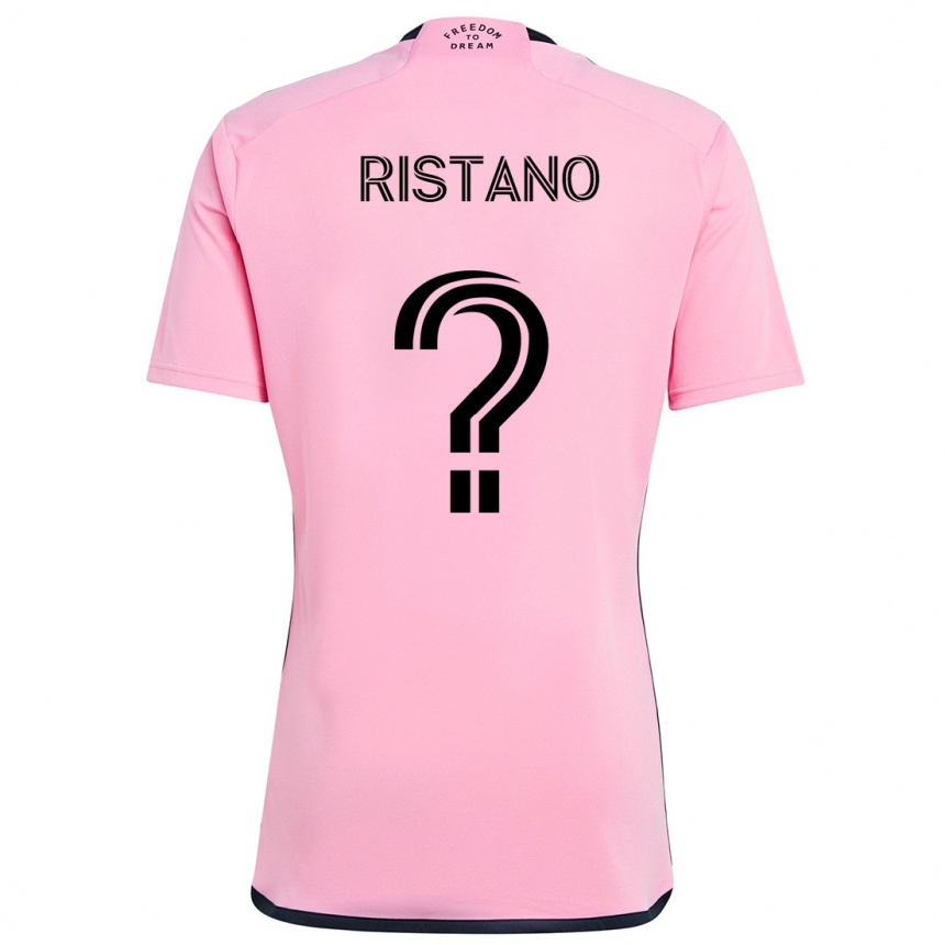 Kinder Fußball Alejo Ristano #0 Rosa Heimtrikot Trikot 2024/25 T-Shirt Luxemburg