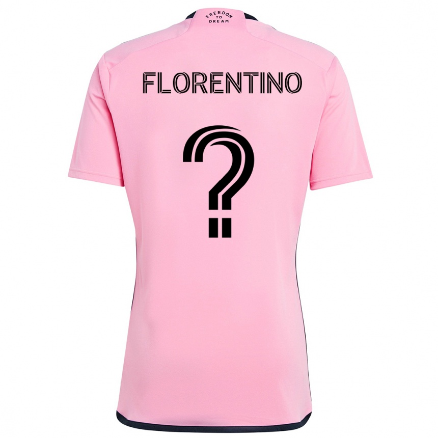 Kinder Fußball Gabriel Florentino #0 Rosa Heimtrikot Trikot 2024/25 T-Shirt Luxemburg