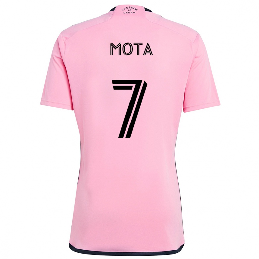 Kinder Fußball Jean Mota #7 Rosa Heimtrikot Trikot 2024/25 T-Shirt Luxemburg