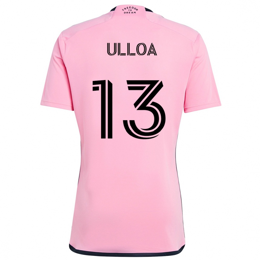 Kinder Fußball Víctor Ulloa #13 Rosa Heimtrikot Trikot 2024/25 T-Shirt Luxemburg