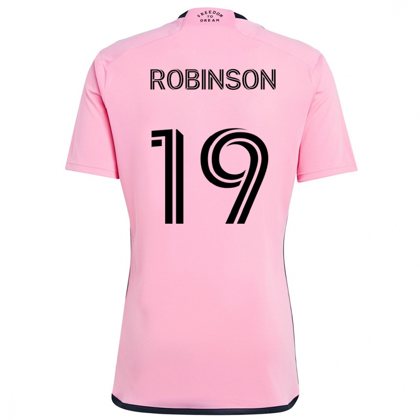 Kinder Fußball Robbie Robinson #19 Rosa Heimtrikot Trikot 2024/25 T-Shirt Luxemburg