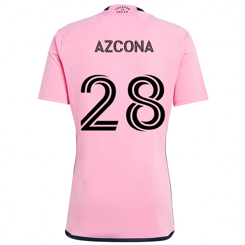 Kinder Fußball Edison Azcona #28 Rosa Heimtrikot Trikot 2024/25 T-Shirt Luxemburg